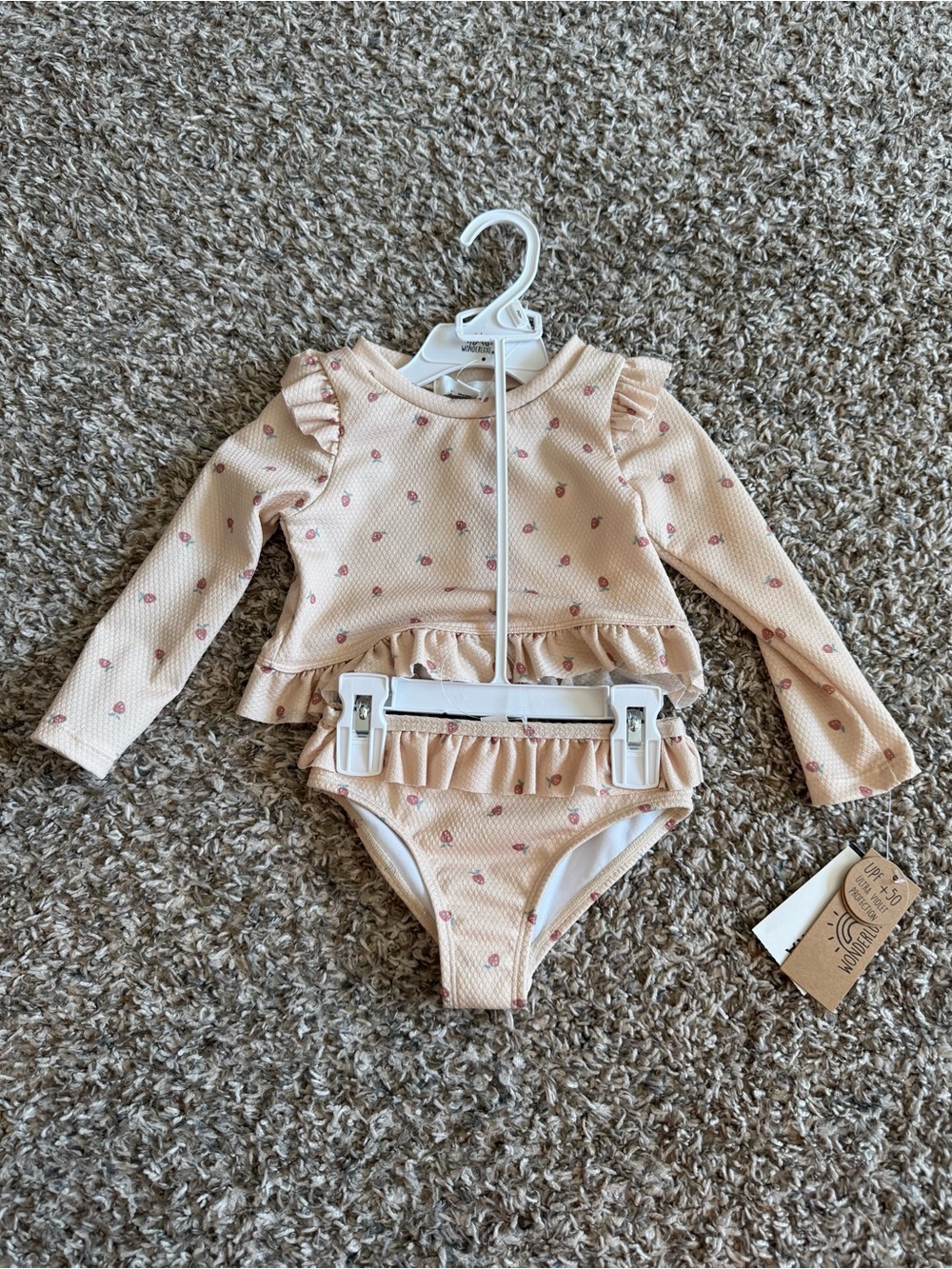 NWT Ruffle Long-Sleeve 2T Swimsuit Set